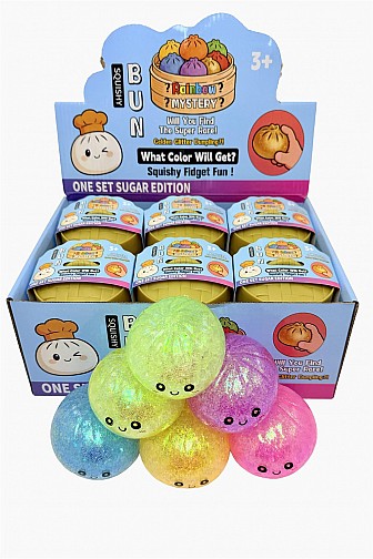 Rainbow mystery glitter dumpling sensory squishy toy set