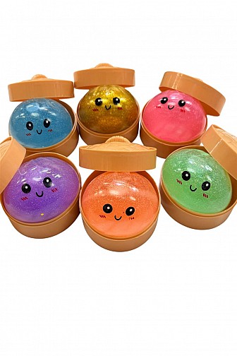 Rainbow mystery glitter dumpling sensory squishy toy set