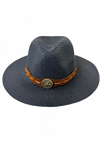 STAR BAND STRAW COWBOY HAT