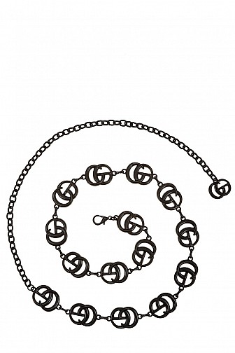 ENAMEL COATING GO CHARM LINKED METAL BELT, 44