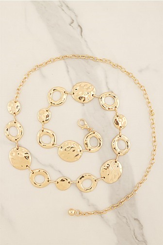 ARTISAN HAMMERED DISC CHAIN BELT