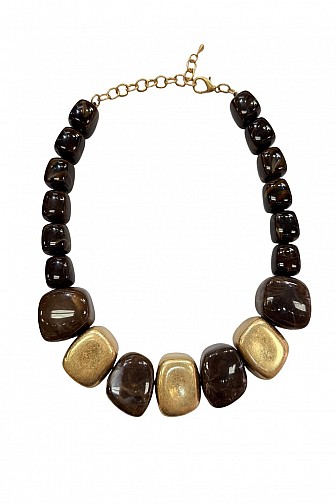 Chunky Resin Link Statement Necklace