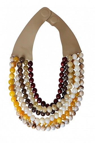 Boho Layered Seed Bead Bib Necklace