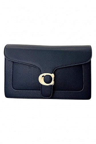 MINIMALIST FAUX LEATHER CROSSBODY SHOULDER BAG
