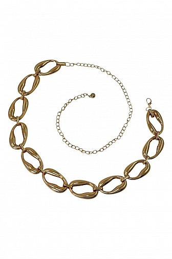 CHUNKY OVAL LINK ADJUSTABLE WAIST CHAIN BELT