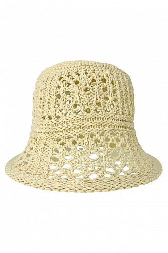 Open-Weave Crochet Bucket Hat