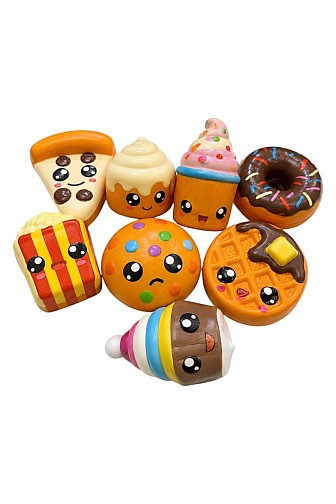 CUTE SCENTED SLOW RISING SQUISHY SENSORY TOY PACK - 12PC