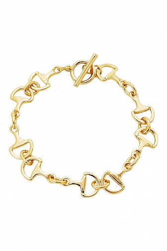 EQUESTRIAN HORSEBIT LINK TOGGLE BRACELET