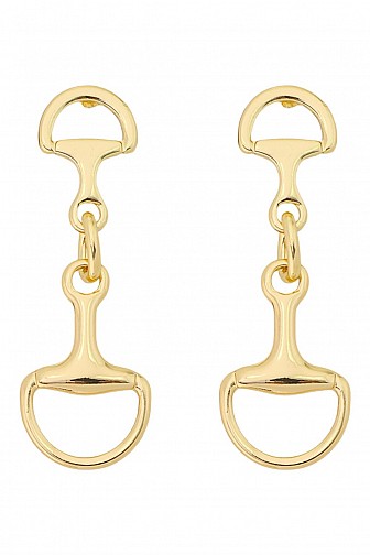 EQUESTRIAN HORSEBIT DANGLE DROP EARRINGS