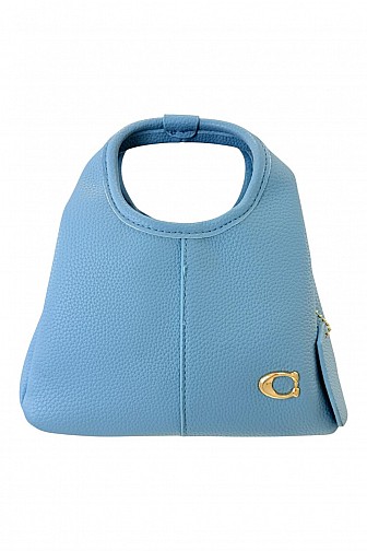COMAPCT PEBBLED FAUX LEATHER HANDBAG