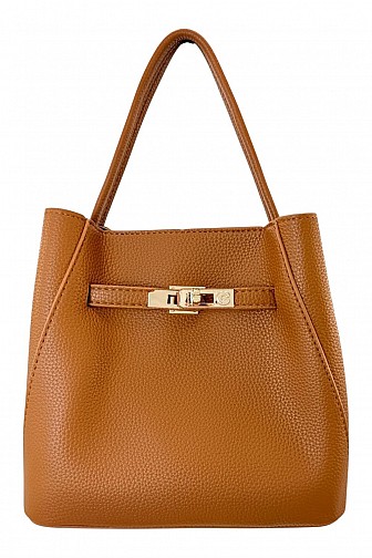STRUCTURED TOP HANDLE SATCHEL BAG