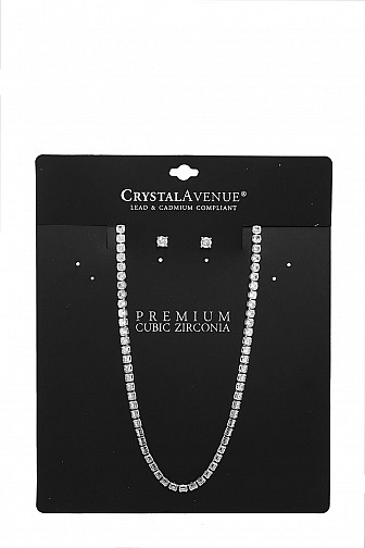 METAL RHINESTONE NECKLACE SET, 10