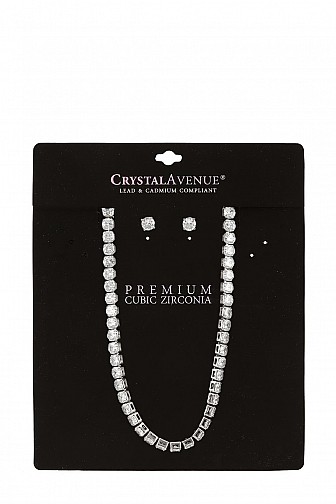 METAL RHINESTONE NECKLACE SET, 10