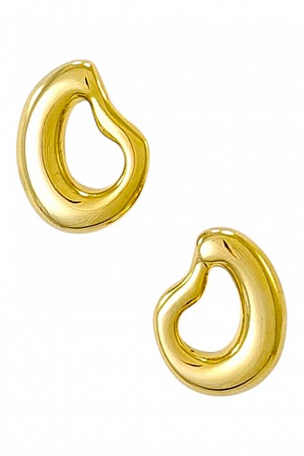 MINIMALIST ORGANIC ABSTRACT OPEN STUD EARRINGS
