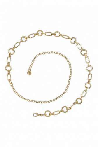 MINIMALIST GEOMETRIC LINK ADJUSTABLE CHAIN BELT