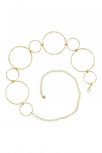 MINIMALIST OPEN CIRCLE RING CHAIN WAIST BELT