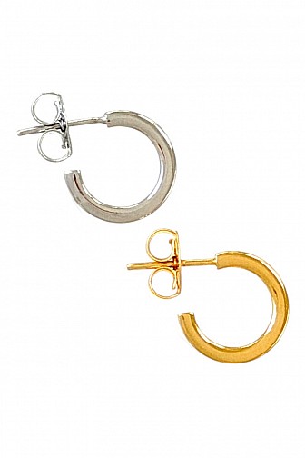 MINIMALIST SMOOTH CHUNKY OPEN HOOP EARRINGS