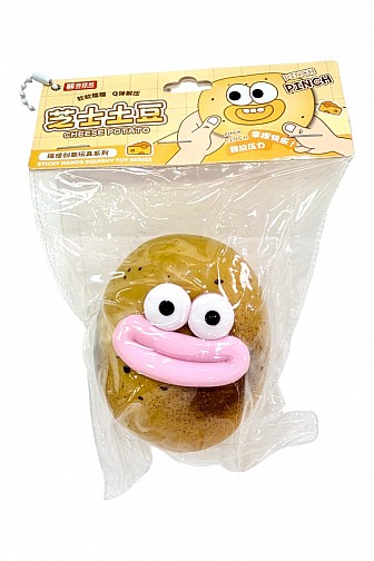 FUNNY CHEESE POTATO PINCH SQUISHY SENSORY TOY - 12PCS