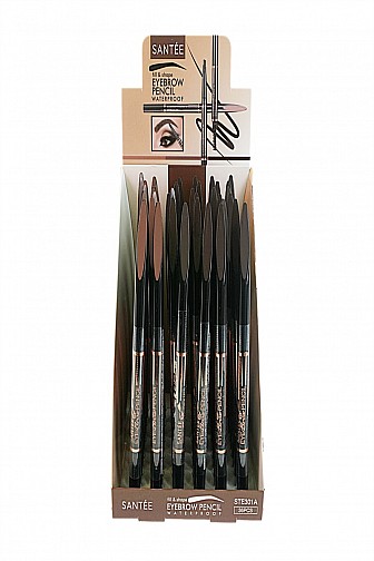 Santée Waterproof Fill & Shape Eyebrow Pencil Display - 36pcs