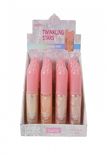 SANTÉE TWINKLING STARS SHIMMER SPRAY DISPLAY BOX - 12 PCS