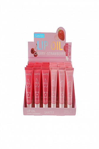 Santée Cherry & Strawberry Lip Oil Display Set - 24pcs