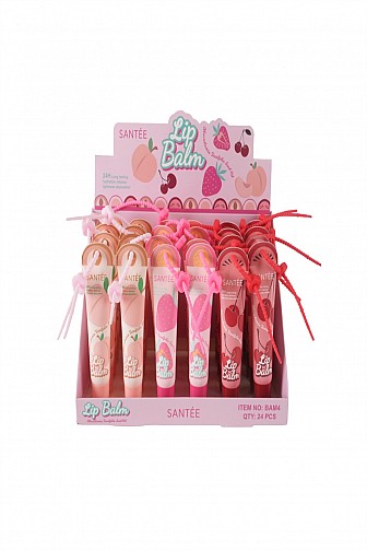 Santée 24H Hydrating Fruity Lip Balm Display Box - 24pcs