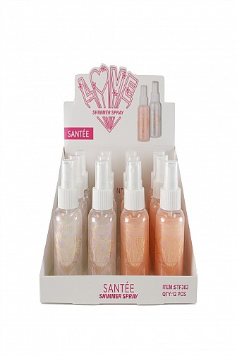 Santée Love Shimmer Spray Body Mist Display Box - 12pcs