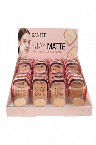 SANTÉE STAY MATTE LONG LASTING COMPACT POWDER DISPLAY - 24PCS