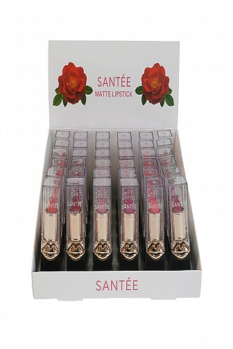 SANTÉE ROSE FLORAL MATTE LIPSTICK DISPLAY BOX - 36PCS