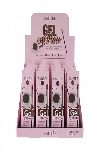 Santée Waterproof Gel Eyebrow Kit Display Box - 12pcs