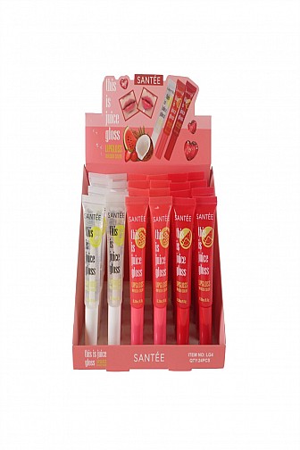 Santée High-Shine Juice Lip Gloss Display Box - 24pcs