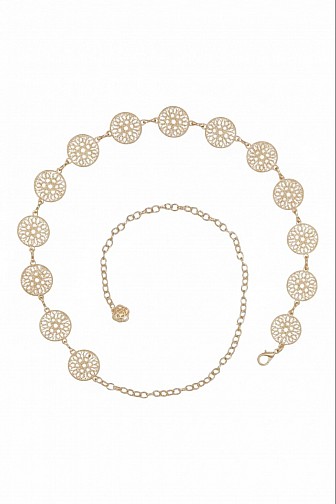 FILIGREE ROUND MEDALLION CHAIN BELT