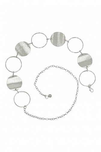 BRUSHED DISC OPEN RING CHAIN BELT