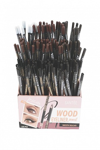 Santée Smooth Wood Eyeliner Pencil Bulk Display Box - 144pcs