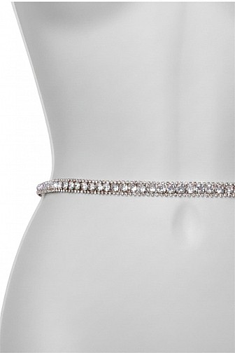 CRYSTAL RHINESTONE TENNIS CHAIN BELT