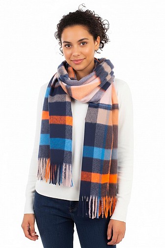 MULTI COLOR PLAID PATTERN SCARF