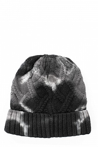 TIE DYE PATTERN WOVEN BEANIE