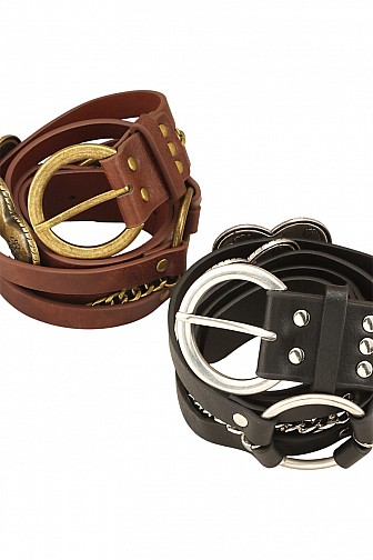 Vintage Western Engraved Concho Belt