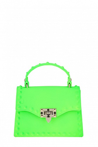 STUDDED DESIGN RECTANGULAR MEDIUM SIZE JELLY BAG, 8