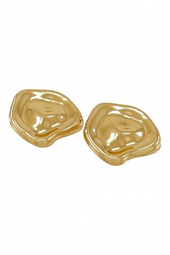 MOLTEN ORGANIC METAL STATEMENT STUD EARRINGS