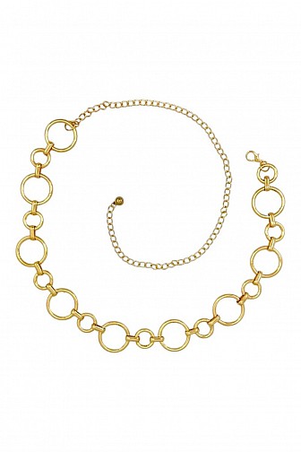 GRADUATED CIRCLE LINK CHAIN WAIST BELT