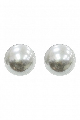 CHUNKY 25MM PEARL STATEMENT STUD EARRINGS