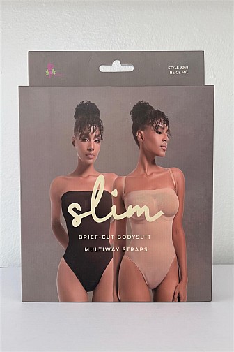 MULTIWAY STRAP BRIEF-CUT SHAPING BODYSUIT