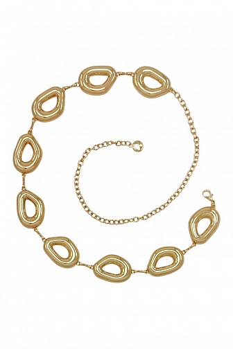 ORGANIC CUTOUT OVAL LINK CHAIN WAIST BELT