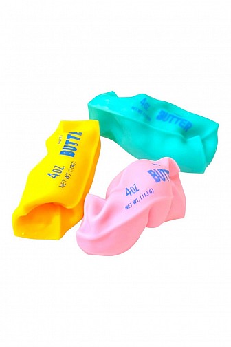 BUTTER STICK NOVELTY SQUEEZE SLOW-RISING SQUISHY FIDGET TOY - 12PCS