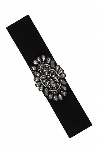 CRYSTAL ACCENT ELASTIC BELT, 2.75