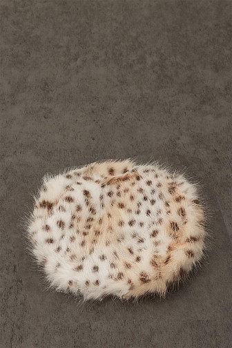 Fluffy Faux Fur Beret Hat