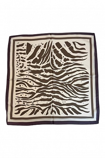 PRODUCT TITLEZEBRA STRIPE PRINT SILKY SQUARE NECKERCHIEF SCARF