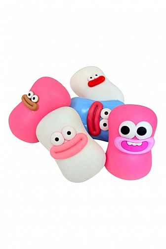 FUNNY FACE BAR SOAP SQUEEZE SQUISHY FIDGET TOY 12PCS
