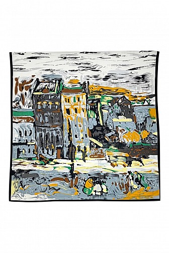 ARTISTIC CITYSCAPE PRINT OBLONG SCARF WRAP